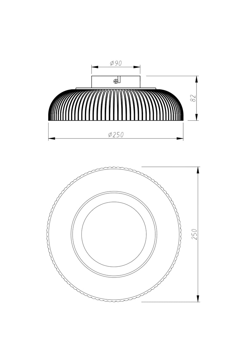 Plafoniera Zuma Line SOLVIA LED Negru