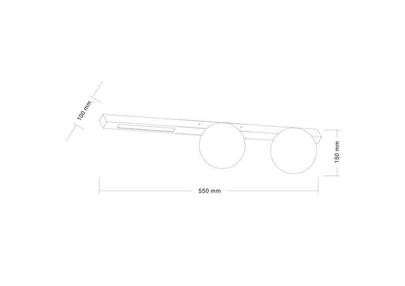 Plafoniera Zuma Line LUND 3xG9/LED Negru