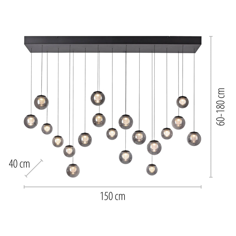 Lustra Paul Neuhaus PURE POPUP 19xLED Gri