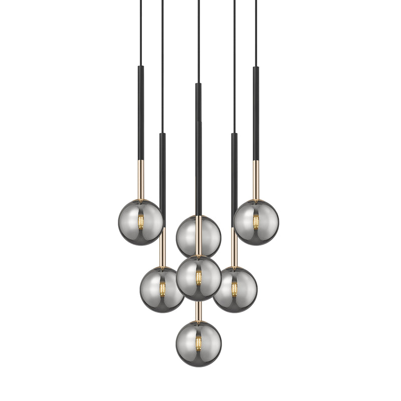 Lustra Zuma Line ARCTURUS 7xG9 LED Negru Mat