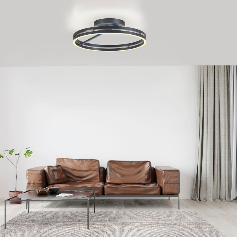 Plafoniera Paul Neuhaus PURE LOOP 2xLED Gri