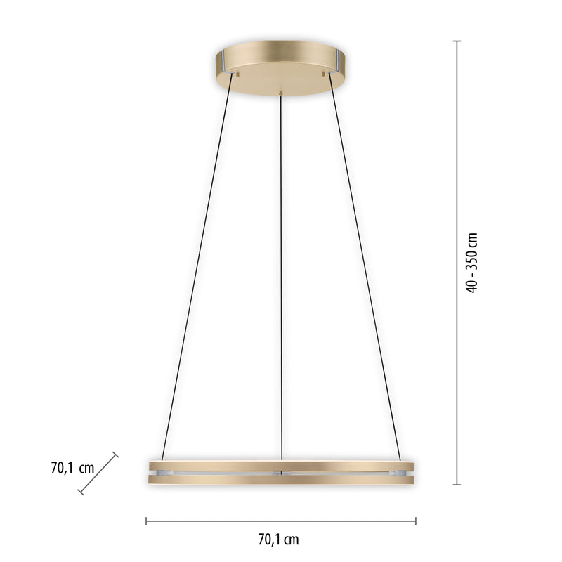 Lustra Paul Neuhaus PUREE-LOOP 2xLED Alama Mat