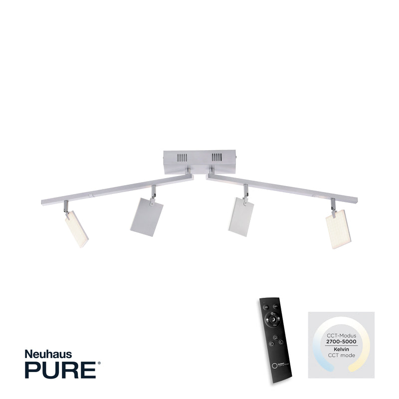 Plafoniera Paul Neuhaus PURE-MIRA 4xLED Aluminiu