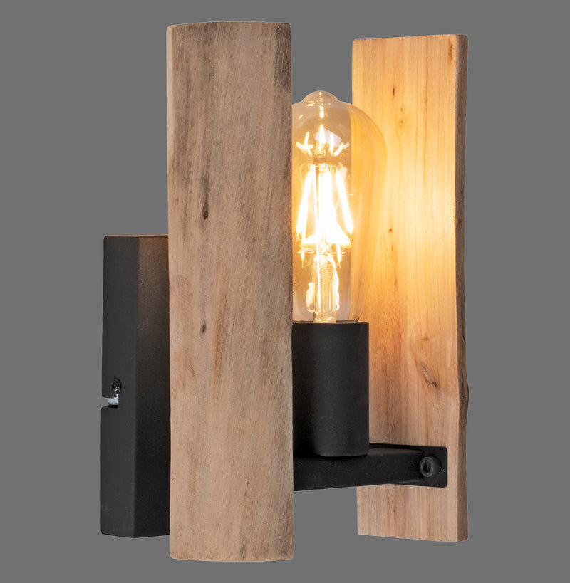 Aplica Paul Neuhaus LOG 1xE27 Negru