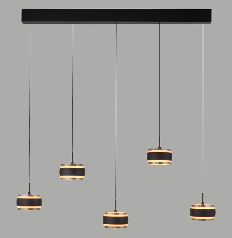 Lustra Paul Neuhaus PURE FALLING RINGS 5xLED Negru