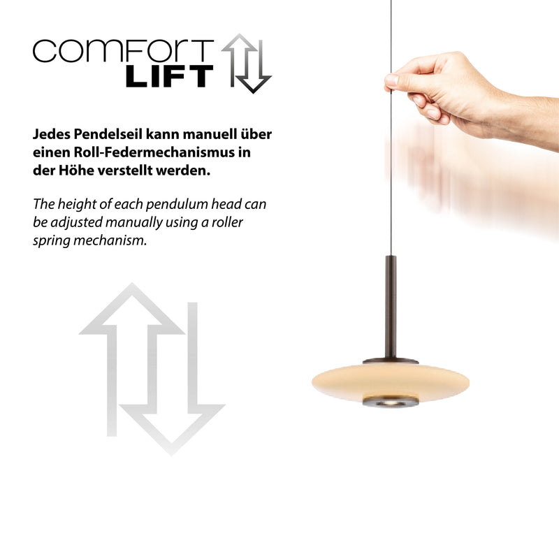 Lustra Paul Neuhaus PURE VITRUM 6xLED Maro Metalic
