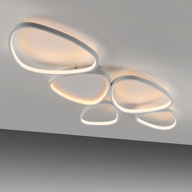 Plafoniera Zuma Line PEBBLES LED Alb