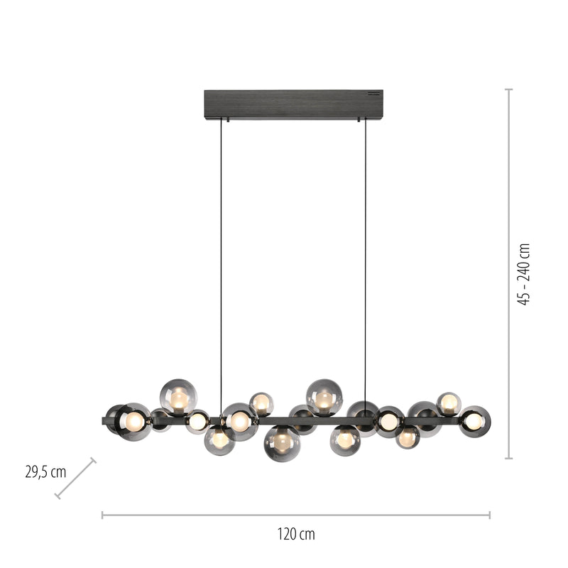Lustra Paul Neuhaus PURE E-POPUP 18xLED Gri