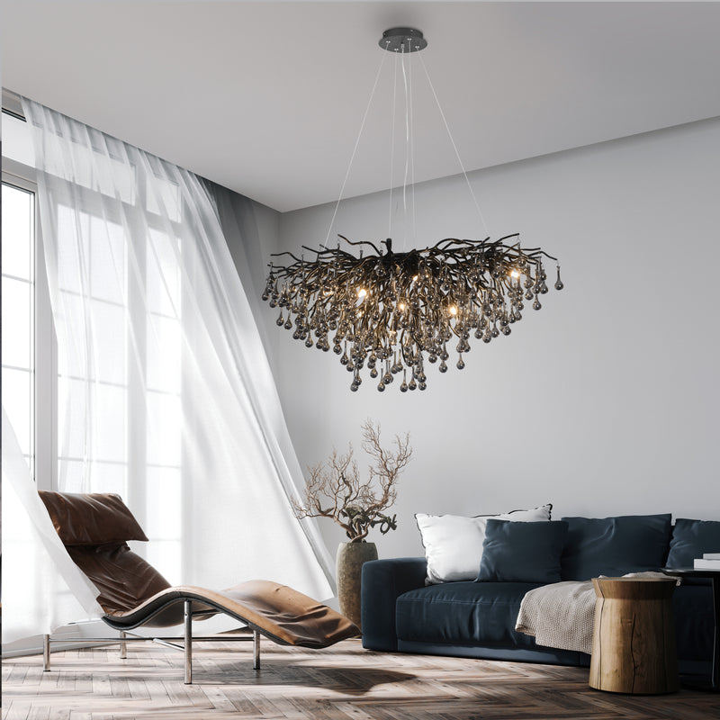 Lustra Paul Neuhaus ICICLE 10xG9 Negru