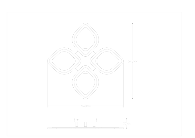 Plafoniera Zuma Line ILLUMIA 4xLED Alb