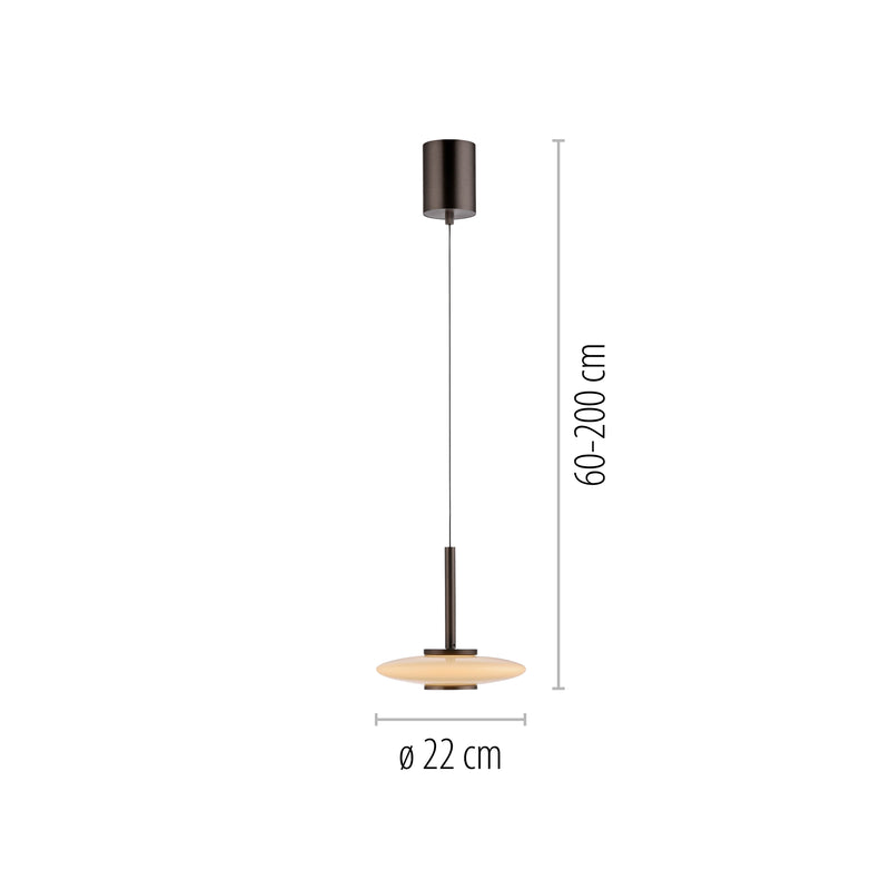 Lustra Paul Neuhaus PURE VITRUM 2xLED Maro Metalic