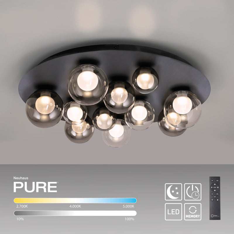 Plafoniera Paul Neuhaus PURE POPUP 11xLED Gri