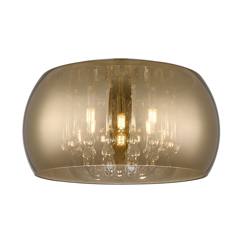 Plafoniera Crystal C0076-05L-F4HF 5 x G9 MAX 33W abajur din sticlă auriu francez picături de cristal transparent în interior