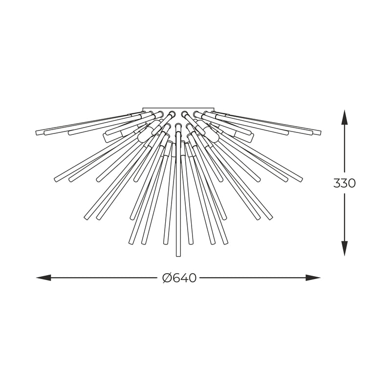 Plafoniera Zuma Line Urchin 6xG9 Auriu