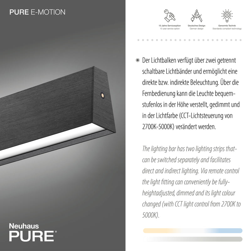 Lustra Paul Neuhaus PURE E-MOTION 2xLED Gri