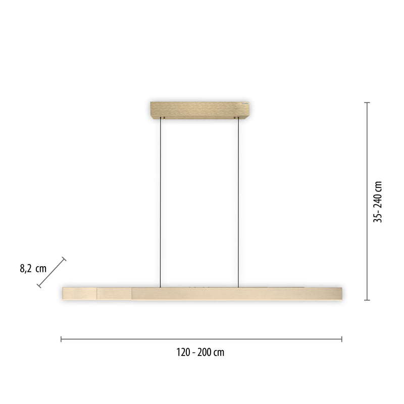 Lustra Paul Neuhaus PURE-MOTO-RISE 3xLED Auriu
