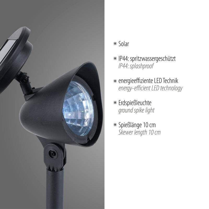 Lampa Exterior Paul Neuhaus LEKU-SOL 3xLED Negru