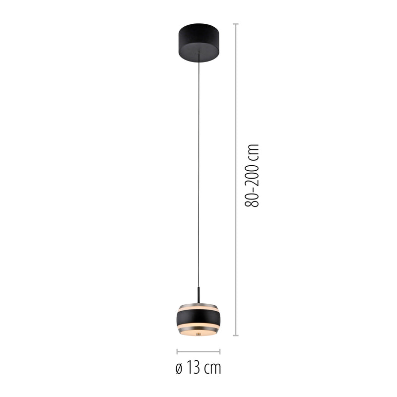 Lustra Paul Neuhaus PURE FALLING RINGS LED Negru