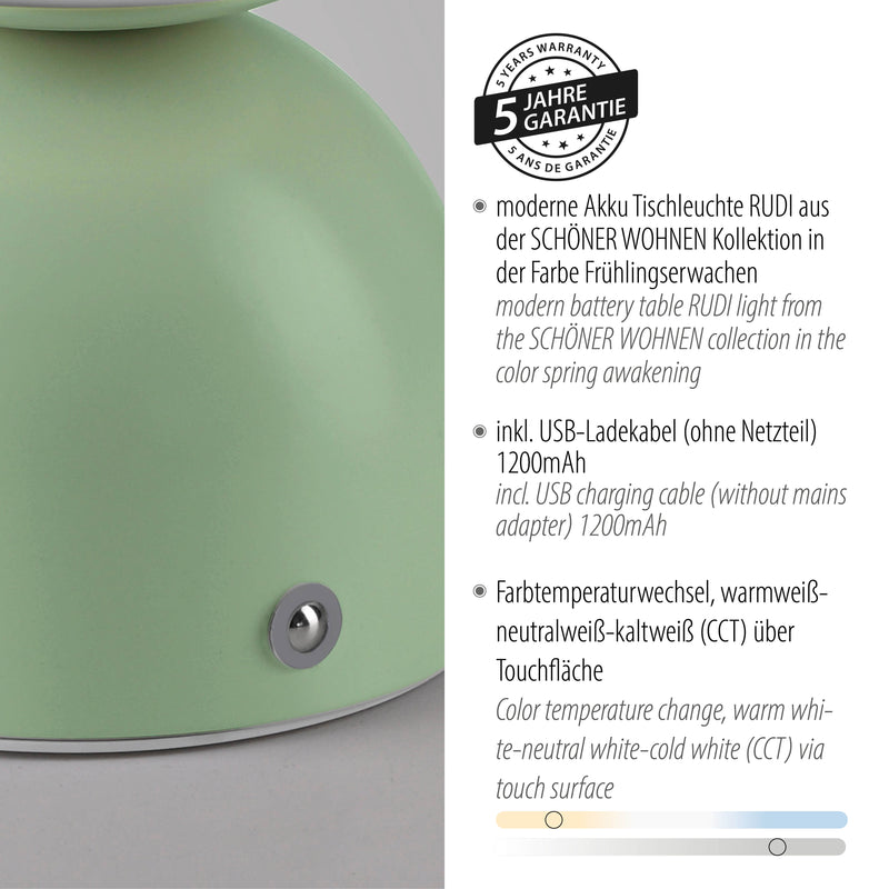 Veioza Paul Neuhaus RUDI LED Verde
