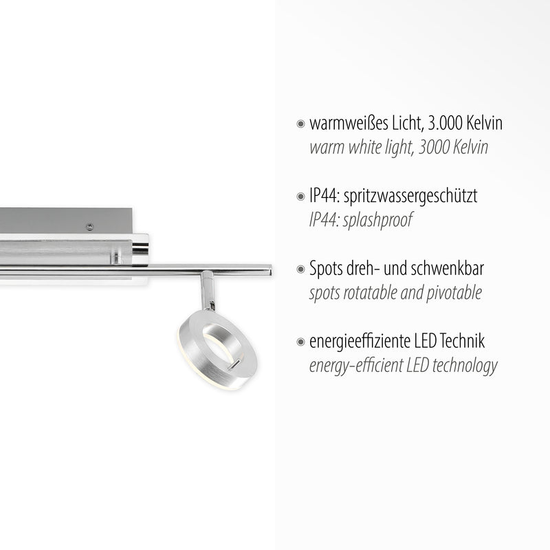 Plafoniera Paul Neuhaus SILEDA 2xLED Aluminiu