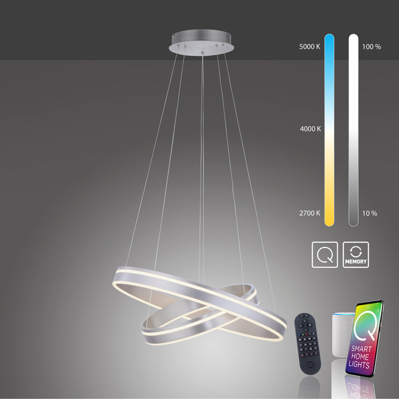 Lustra Paul Neuhaus Q-VITO 2xLED Argintiu
