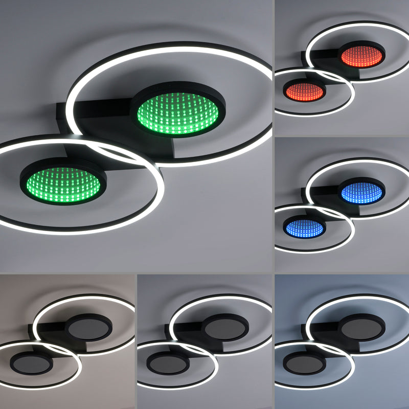 Plafoniera Paul Neuhaus TUNEL 4xLED Negru
