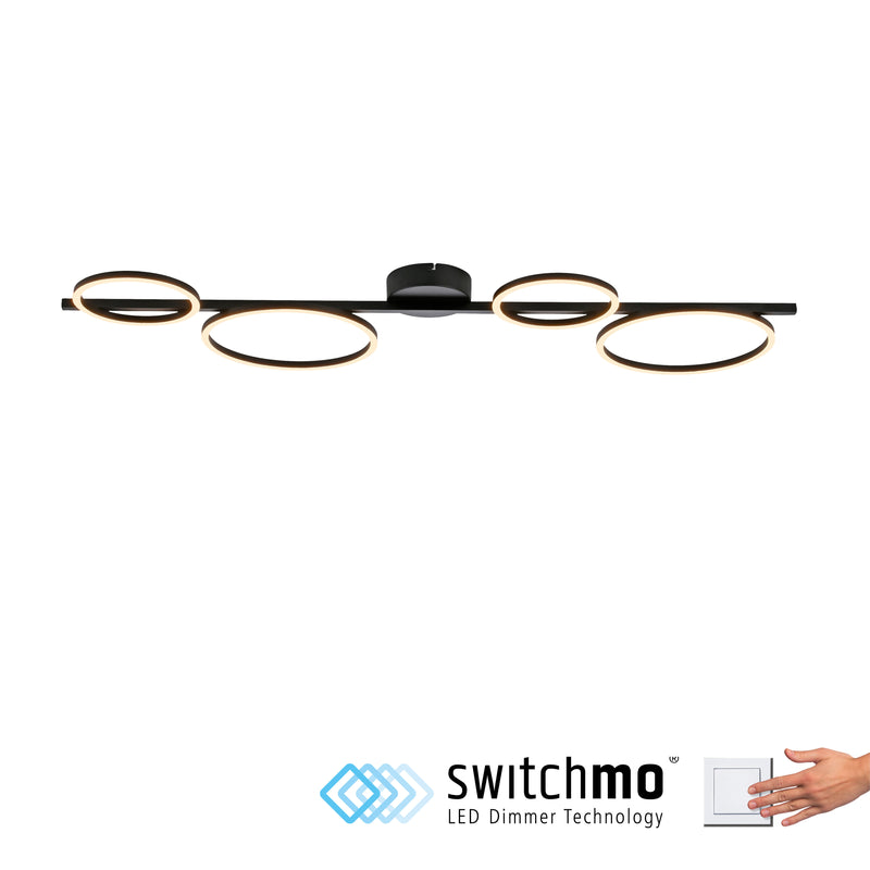 Plafoniera Paul Neuhaus MINI RITUS 4xLED Negru