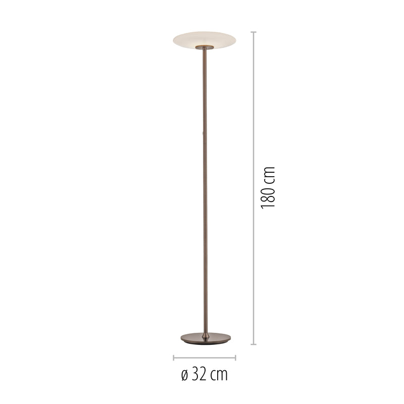 Lampadar Paul Neuhaus PURE VITRUM 2xLED Maro Metalic