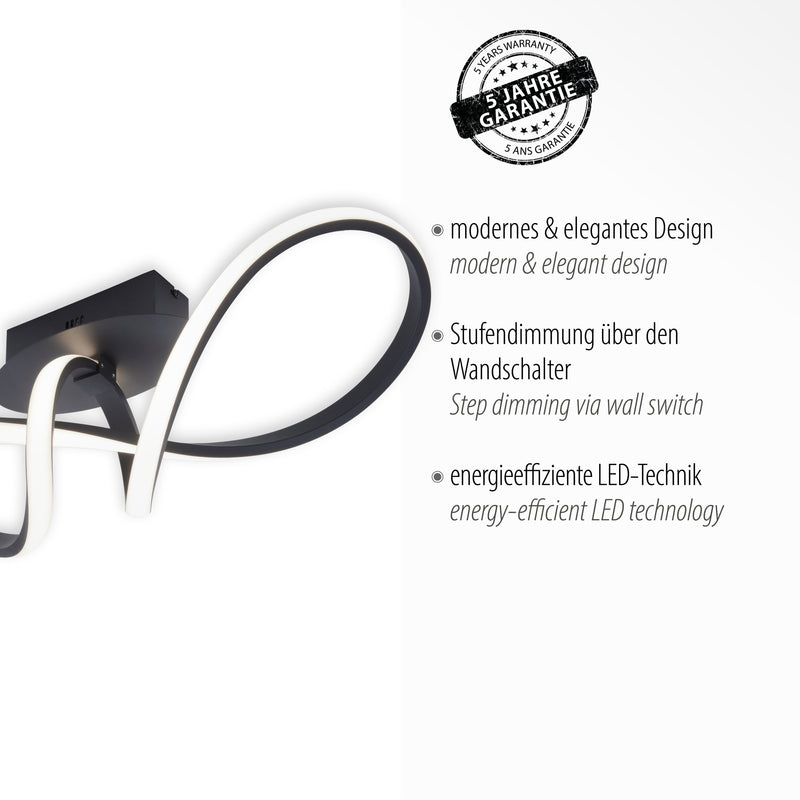 Plafoniera Paul Neuhaus MARIA LED Negru