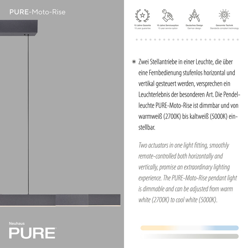 Lustra Paul Neuhaus PURE MOTO-RISE 3xLED Negru