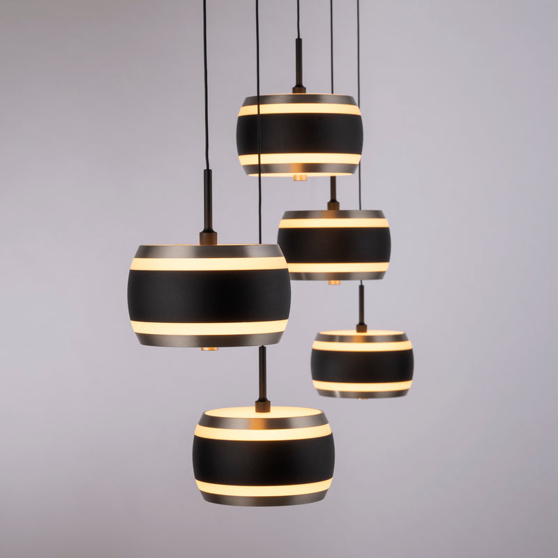 Lustra Paul Neuhaus PURE FALLING RINGS 5xLED Negru