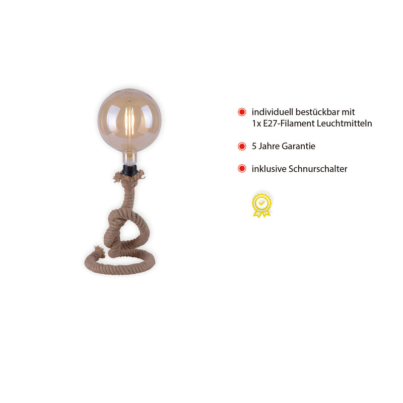 Veioza Paul Neuhaus ROPE 1xE27 Negru