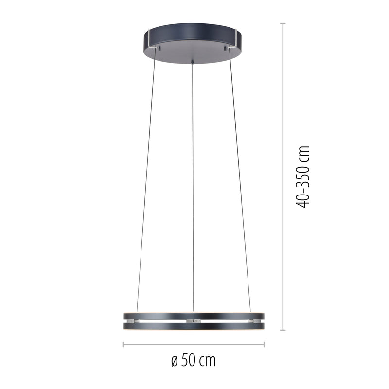 Lustra Paul Neuhaus PURE E-LOOP 2xLED Gri