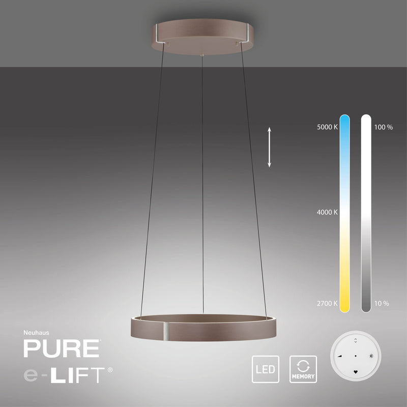 Lustra Paul Neuhaus PURE E-CLIPSE 2xLED Bronz Metalic