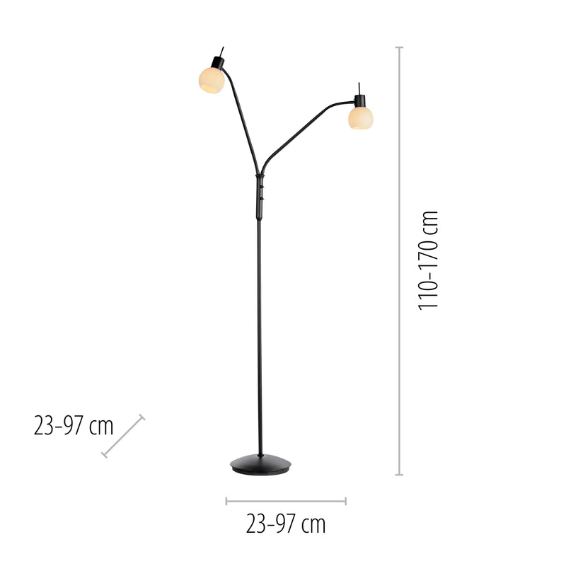 Lampadar Paul Neuhaus LOKI 2xE14 Negru