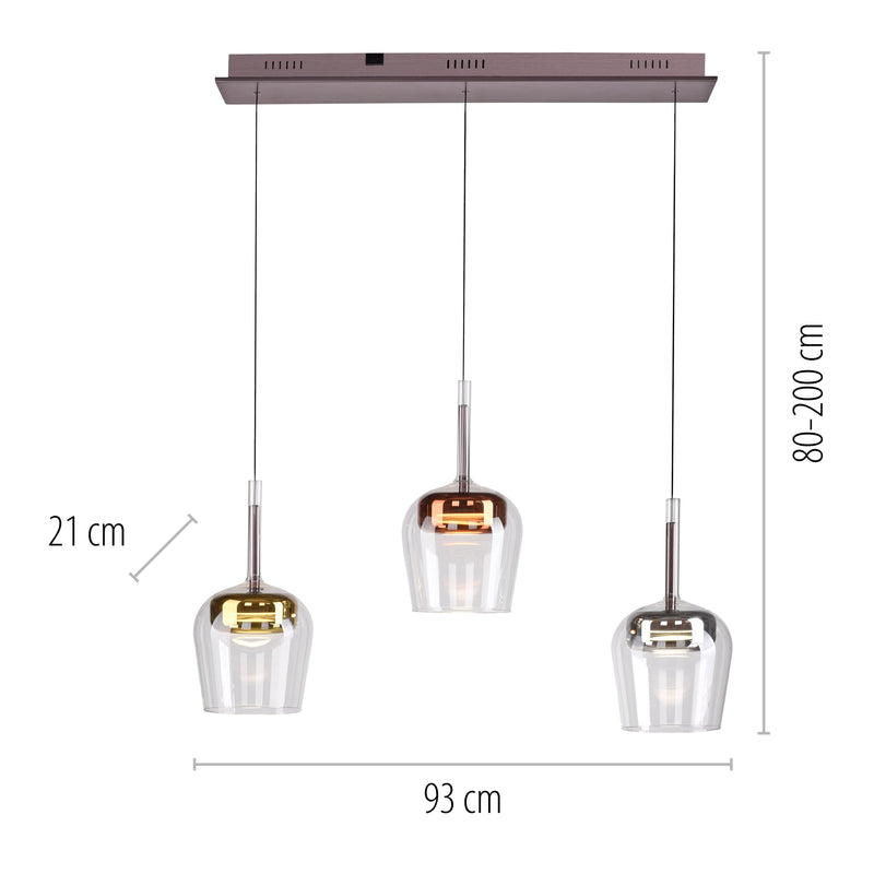 Lustra Paul Neuhaus Q-KON 3xLED Multicolor