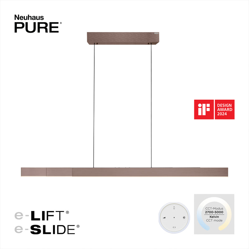 Lustra Paul Neuhaus PURE MOTO-RISE 3xLED Bronz Metalic