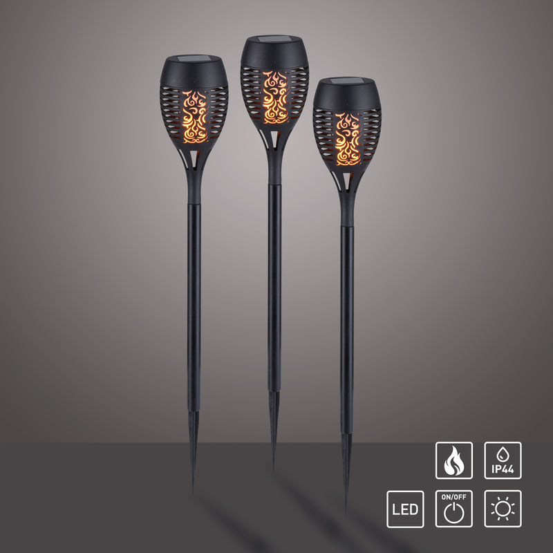 Lampa Exterior Paul Neuhaus FACKEL-SOL LED Negru