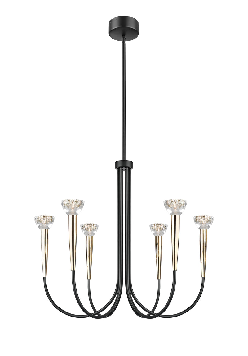 Lustra Zuma Line BOSTON 6xLED Negru Mat