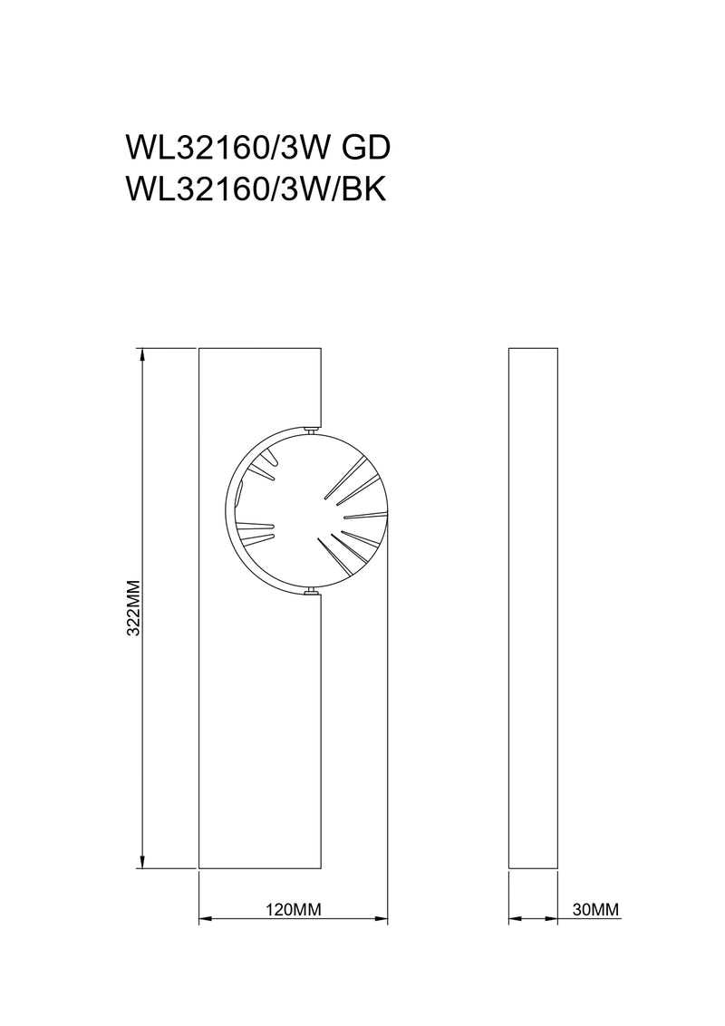 Aplica Zuma Line FLUX LED Negru
