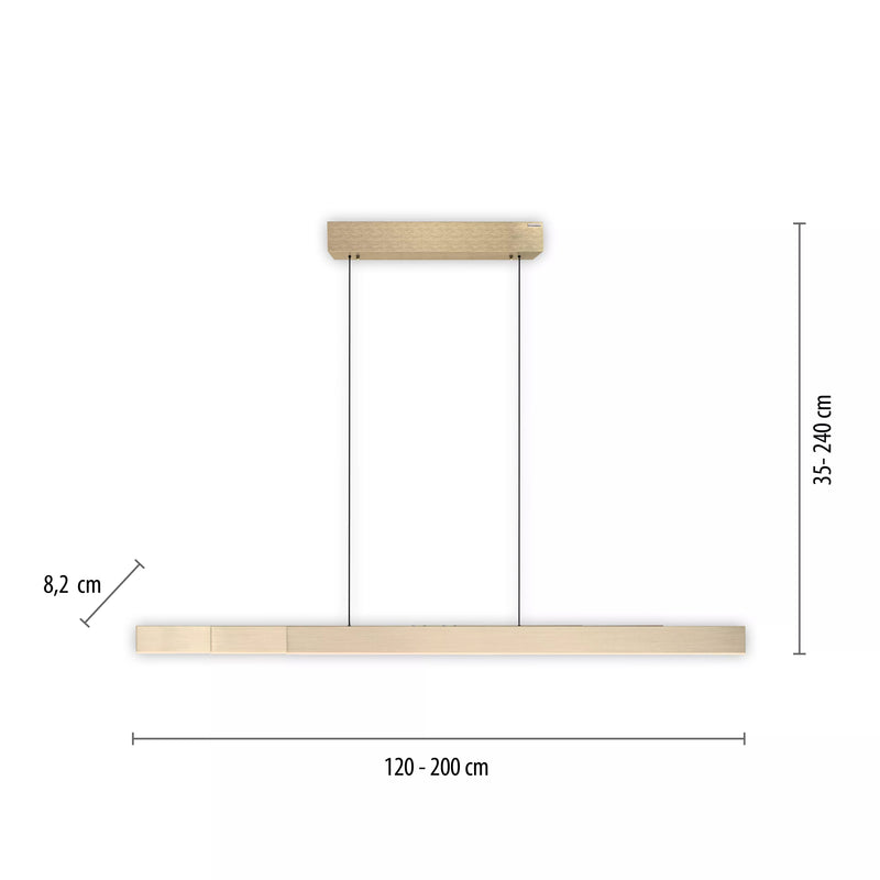 Lustra Paul Neuhaus PURE-MOTO-RISE 3xLED Auriu