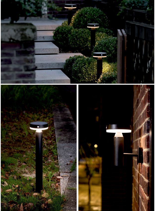 CARLI PT33613 – Stâlp solar LED tip bollard, 400 lm, 3000K, IP44, negru mat