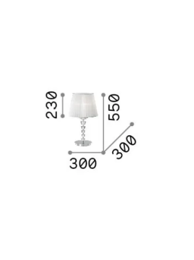 Veioza PEGASO Ideal Lux, E27 max 1 x 60W, D30, H 55cm, Alb