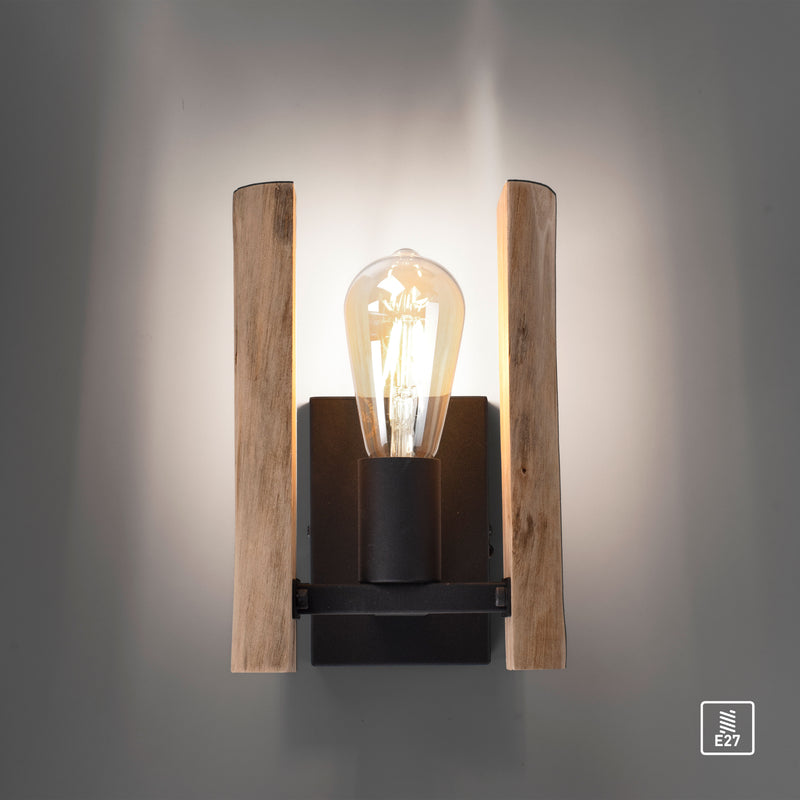 Aplica Paul Neuhaus LOG 1xE27 Negru