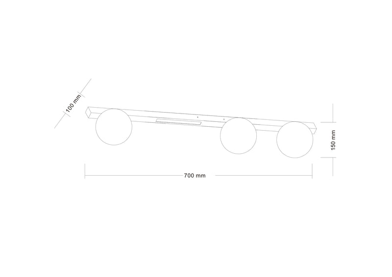 Plafoniera Zuma Line LUND 4xG9/LED Negru