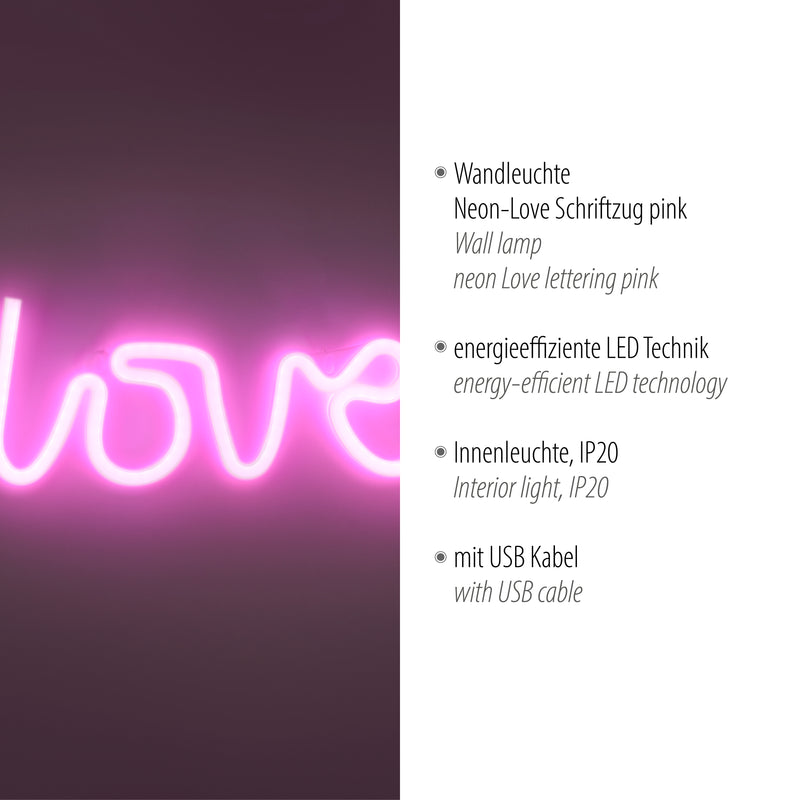 Aplica Paul Neuhaus NEON-LOVE LED Roz