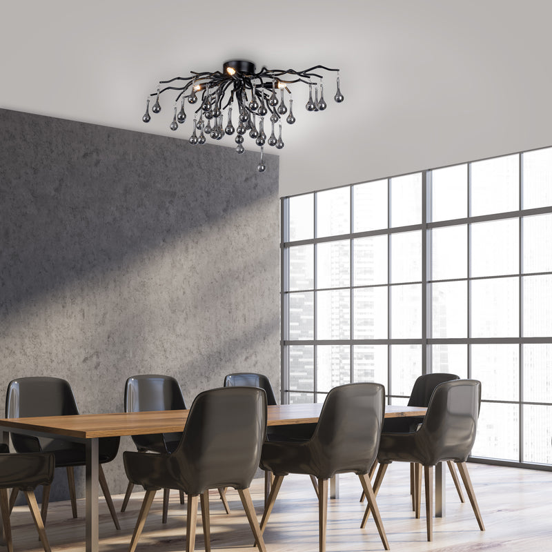 Plafoniera Paul Neuhaus ICICLE 4xG9 Negru
