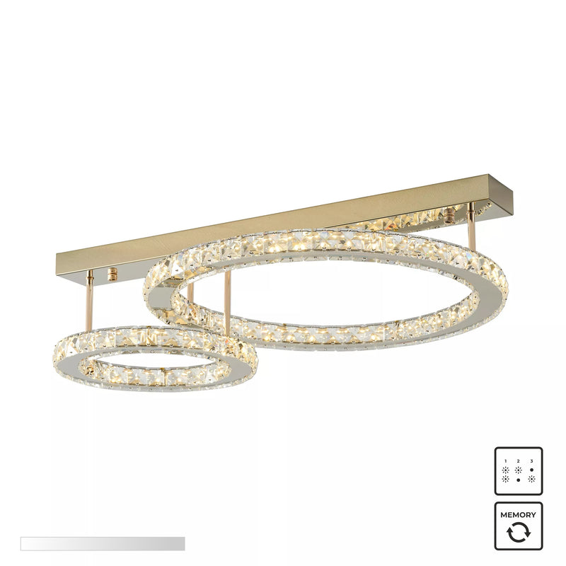 Plafoniera Zuma Line GIRONA 2xLED Auriu