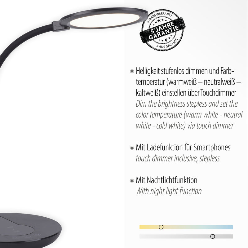 Veioza Paul Neuhaus ASTRID LED Negru