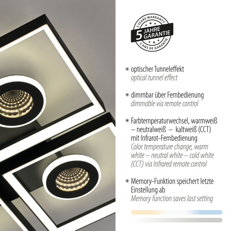 Plafoniera Paul Neuhaus TRAFORO LED Negru
